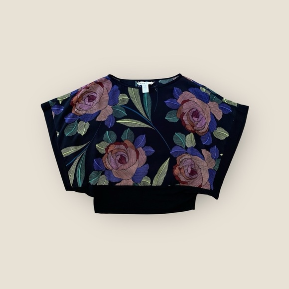 Trina Turk Kimono Floral Silk Blouse Small - Picture 6 of 10